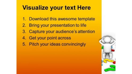 3d Image Of Confused Man PowerPoint Templates Ppt Backgrounds For Slides 0813