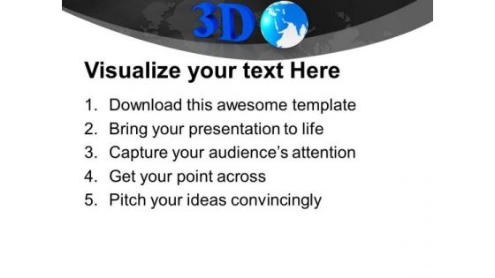 3d Image Of Globe PowerPoint Templates Ppt Backgrounds For Slides 0213
