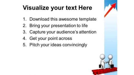 3d Image Of Handshake On Teamwork PowerPoint Templates Ppt Backgrounds For Slides 0713