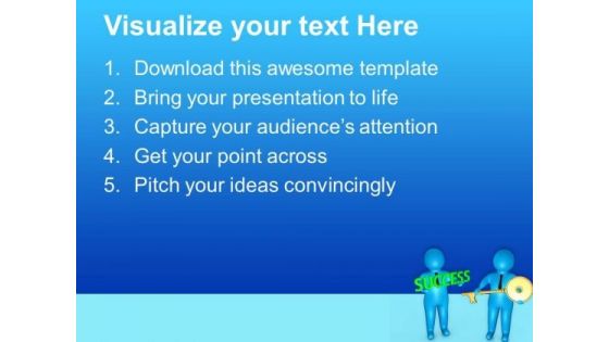 3d Image Of Key To Success PowerPoint Templates Ppt Backgrounds For Slides 0813