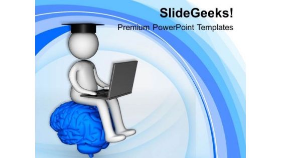 3d Image Of Man On Brain PowerPoint Templates Ppt Backgrounds For Slides 0813