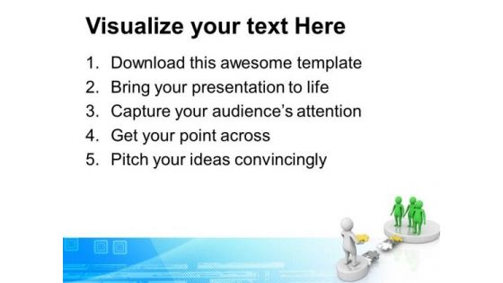 3d Image Of Man With His Team PowerPoint Templates Ppt Backgrounds For Slides 0813