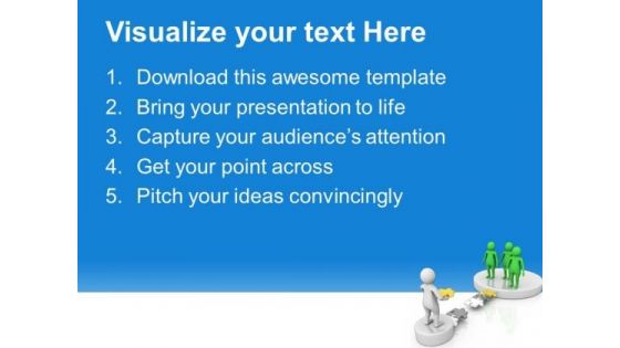 3d Image Of Man With His Team PowerPoint Templates Ppt Backgrounds For Slides 0813