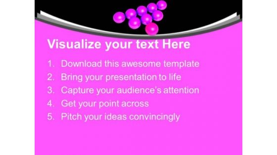 3d Image Of Set Of Pink Balls PowerPoint Templates Ppt Backgrounds For Slides 0213