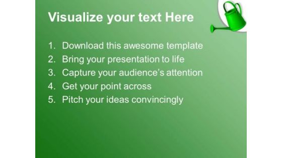 3d Image Of Watering Can PowerPoint Templates Ppt Backgrounds For Slides 0713
