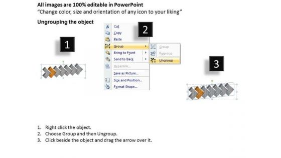 3d Interconnected Arrows 7 Stages Ppt Flowchart Examples PowerPoint Slides