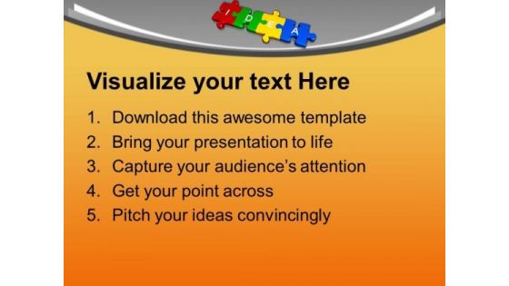 3d Jigsaw Puzzle Pieces With Idea Business PowerPoint Templates Ppt Backgrounds For Slides 0113