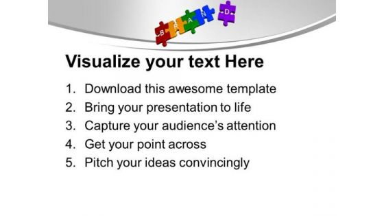 3d Jigsaw Puzzles Of Brand Sales PowerPoint Templates Ppt Backgrounds For Slides 0113