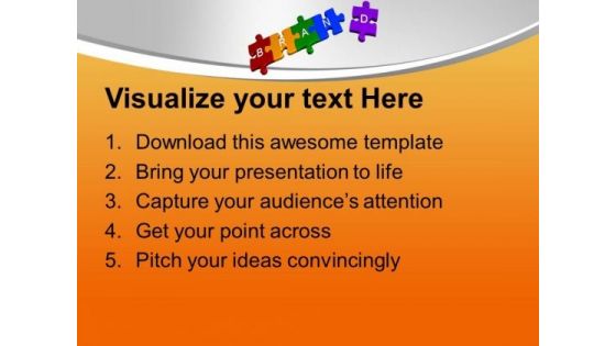 3d Jigsaw Puzzles Of Brand Sales PowerPoint Templates Ppt Backgrounds For Slides 0113
