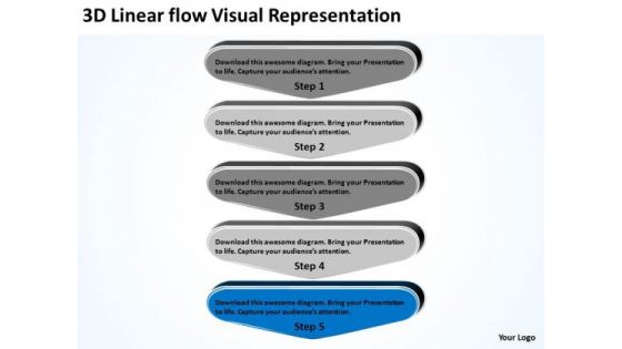 3d Linear Flow Visual Representation Chiropractic Business Plan PowerPoint Templates