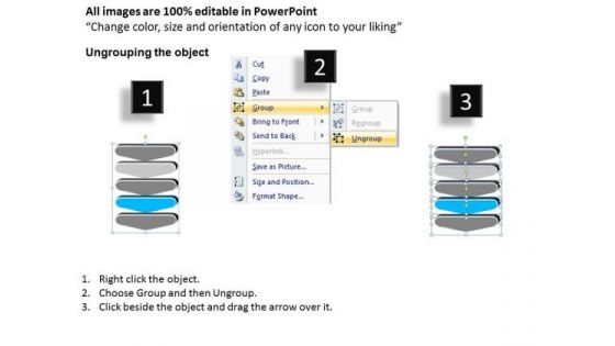 3d Linear Flow Visual Representation Short Business Plan Template PowerPoint Templates