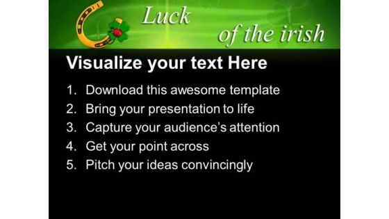 3d Lucky Symbol With Lady Bug Irish Culture PowerPoint Templates Ppt Backgrounds For Slides 0313