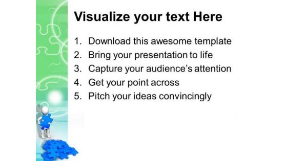 3d Man And Puzzle Success PowerPoint Templates And PowerPoint Themes 0912