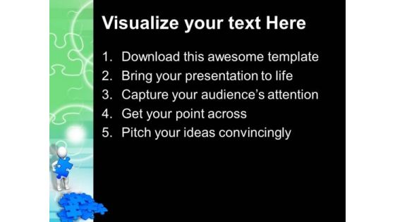 3d Man And Puzzle Success PowerPoint Templates And PowerPoint Themes 0912