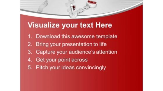 3d Man And Puzzle With Reliability PowerPoint Templates Ppt Backgrounds For Slides 0213