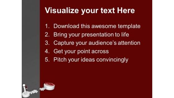 3d Man And Puzzle With Word Efficiency PowerPoint Templates And PowerPoint Themes 1012