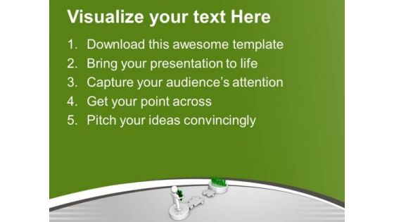 3d Man And Puzzle With Word Goal PowerPoint Templates Ppt Backgrounds For Slides 0213