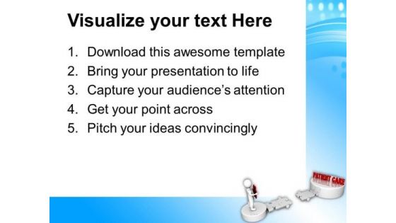 3d Man And Puzzle With Word Patient Care Medical PowerPoint Templates And PowerPoint Themes 1012