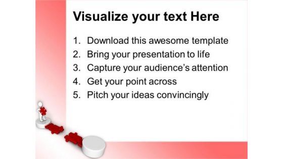 3d Man And Red Puzzle PowerPoint Templates And PowerPoint Themes 1012