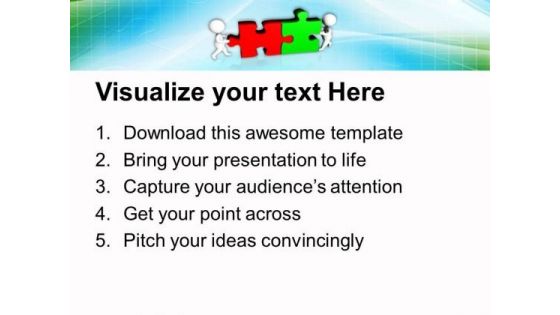 3d Man Assembling Business Puzzle Pieces PowerPoint Templates Ppt Backgrounds For Slides 0413