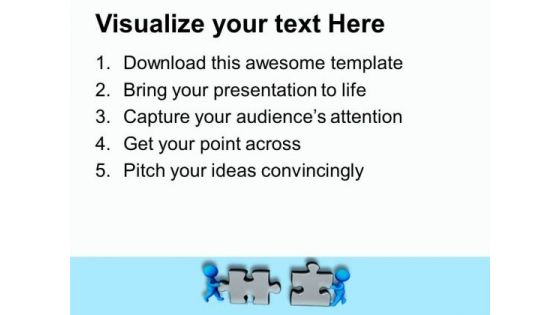 3d Man Assembling Business Puzzle PowerPoint Templates Ppt Backgrounds For Slides 0413