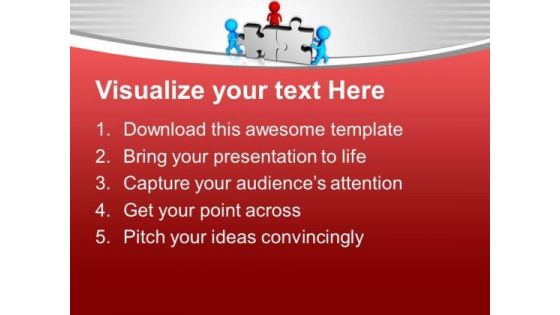 3d Man Assembling Puzzles Leadership PowerPoint Templates Ppt Backgrounds For Slides 0613