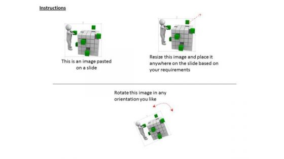 3d Man Building Cubes For Solution