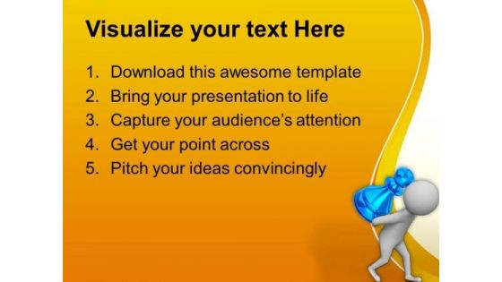 3d Man Carrying Chess Piece PowerPoint Templates Ppt Backgrounds For Slides 0813