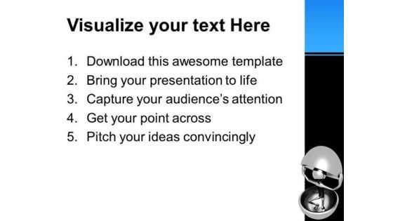 3d Man Coming Out From Shell PowerPoint Templates And PowerPoint Themes 0812