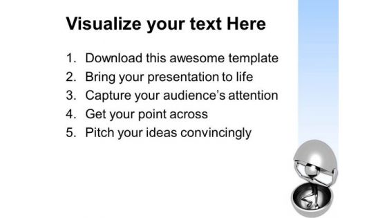 3d Man Coming Out From Shell PowerPoint Templates And PowerPoint Themes 1012