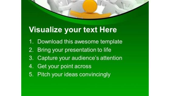3d Man Crowd Of White 3d Fellows PowerPoint Templates Ppt Backgrounds For Slides 0713