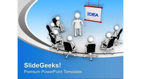 3d Man Discussing Idea PowerPoint Templates Ppt Backgrounds For Slides 0713