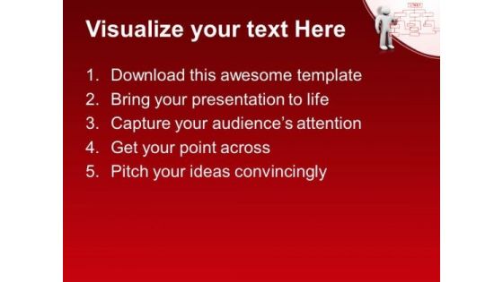 3d Man Drawing Organization Chart Business PowerPoint Templates Ppt Backgrounds For Slides 0113