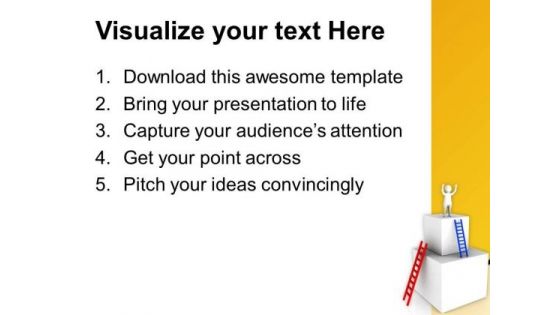 3d Man Enjoying His Success PowerPoint Templates Ppt Backgrounds For Slides 0713