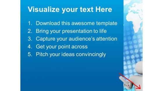 3d Man Global Business PowerPoint Templates And PowerPoint Themes 1012