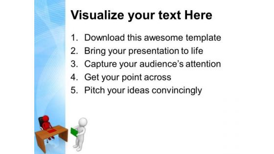 3d Man Got Promotion Letter PowerPoint Templates Ppt Backgrounds For Slides 0713