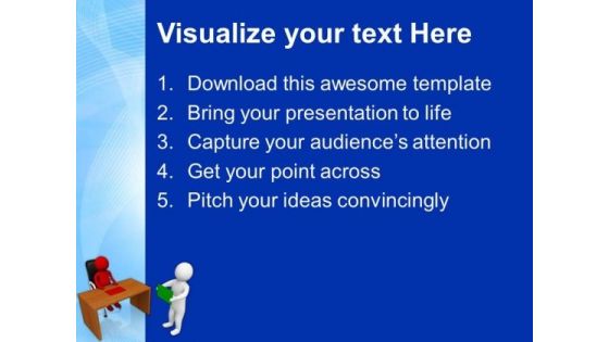 3d Man Got Promotion Letter PowerPoint Templates Ppt Backgrounds For Slides 0713