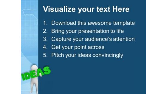 3d Man Holding Ideas Text PowerPoint Templates Ppt Backgrounds For Slides 0713