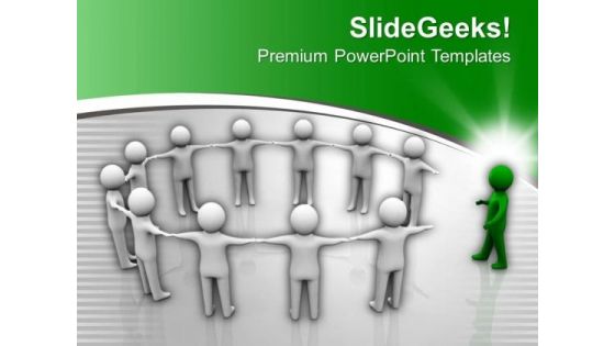 3d Man Joining Business Team Leadership PowerPoint Templates Ppt Backgrounds For Slides 0213