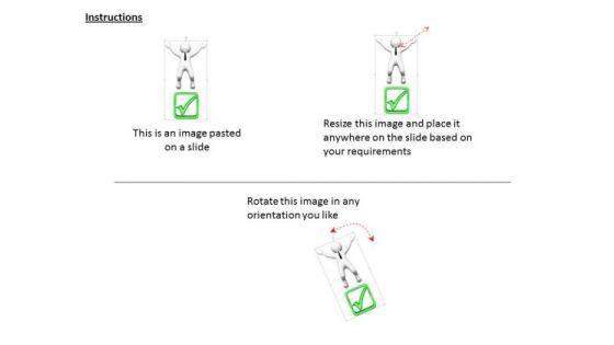 3d Man Jumping On Right Sign PowerPoint Templates