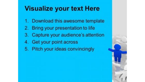 3d Man Leader And Team Members PowerPoint Templates Ppt Backgrounds For Slides 0713