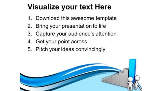 3d Man Lifting Blue Bar PowerPoint Templates Ppt Backgrounds For Slides 0713