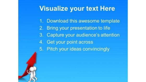 3d Man Lifting Red Arrow PowerPoint Templates Ppt Backgrounds For Slides 0813