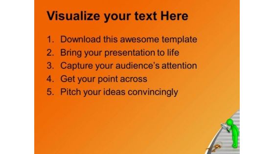 3d Man Looking Towards Success Key PowerPoint Templates Ppt Backgrounds For Slides 0213