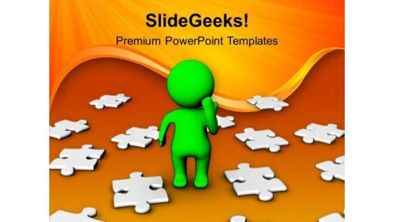 3d Man Making Decision With Puzzle Pieces PowerPoint Templates Ppt Backgrounds For Slides 0413 3d Man Making Decision With Puzzle Pieces PowerPoint Templates Ppt Backgrounds For Slides 0413