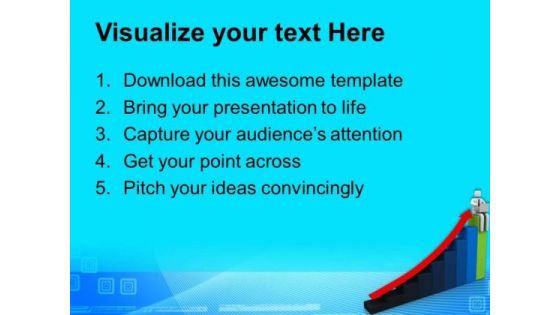 3d Man On Bar Graph PowerPoint Templates Ppt Backgrounds For Slides 0813