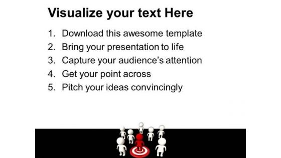 3d Man On Target Leadership PowerPoint Templates And PowerPoint Themes 0612