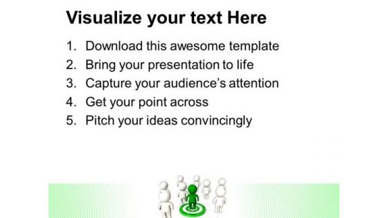 3d Man On Target Teamwork PowerPoint Templates And PowerPoint Themes 0612