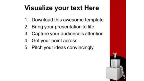 3d Man On Top Of The Boxes PowerPoint Templates Ppt Backgrounds For Slides 0713
