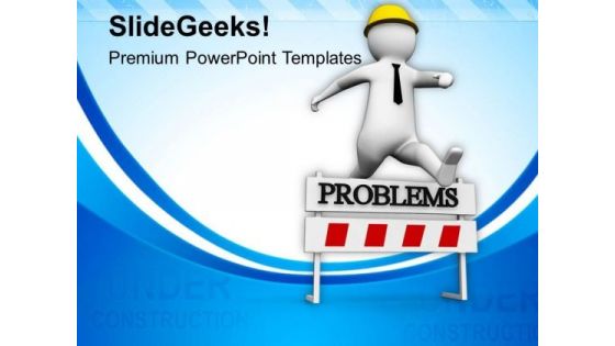 3d Man Overcoming Problems PowerPoint Templates Ppt Backgrounds For Slides 0813